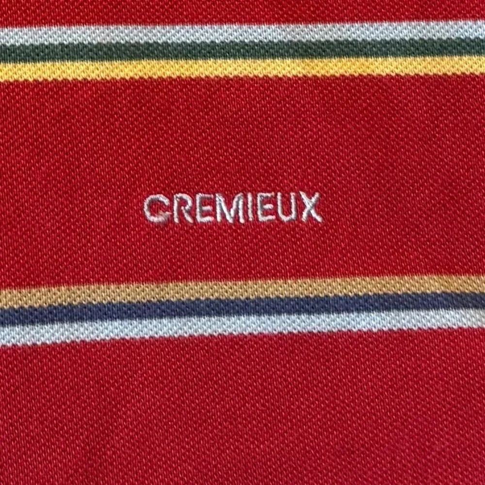 Daniel Cremieux Classics‎ Mens XL Red Striped Polo Shirt Short Sleeve Cotton